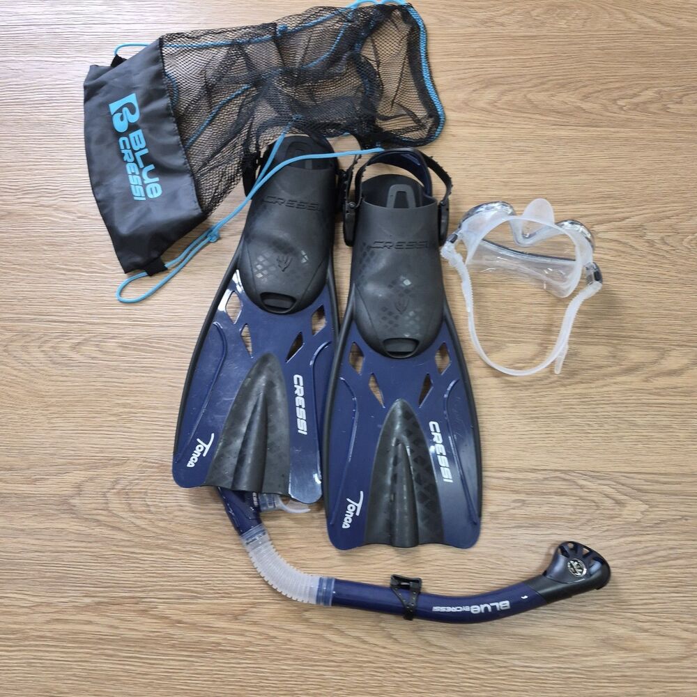 CRESSI Tino & Scilla Adult Combo Set Tino Snorkeling Mask Black